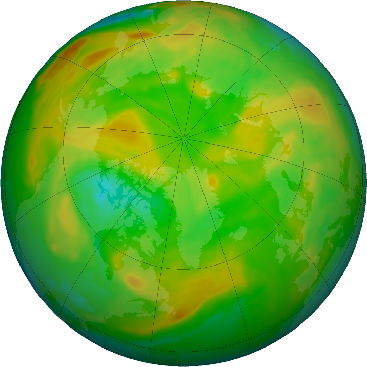 Arctic ozone map for 12 June 2018